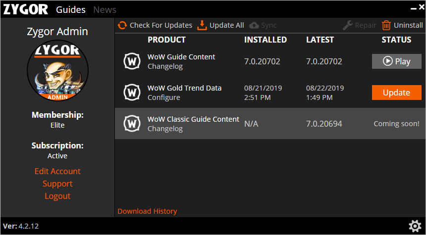 vanilla wow client download